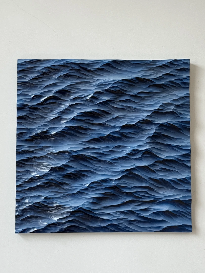 木雕大小海浪挂画客厅背景墙饰装饰画定制