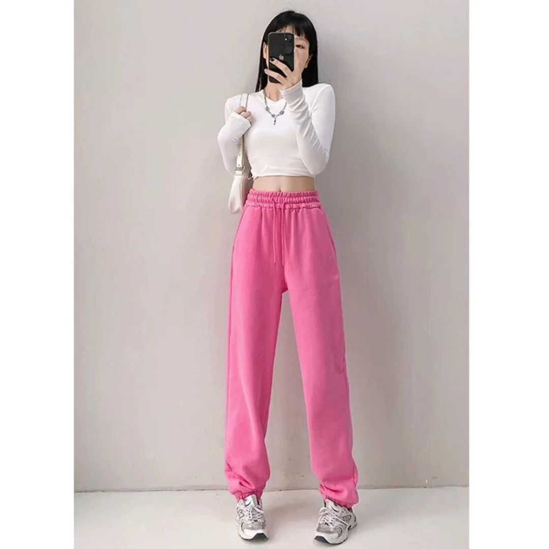 0449 卫裤子女秋冬季新款宽松显瘦高腰a8