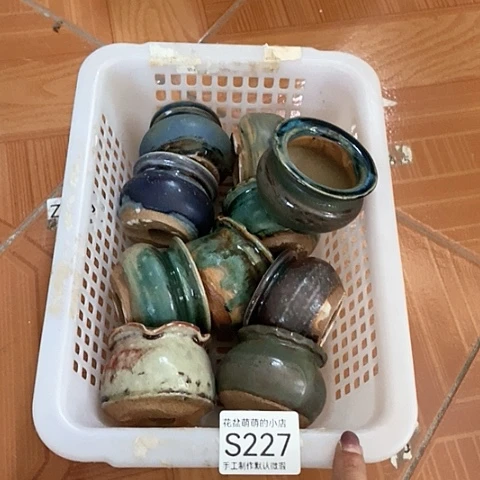 紫砂花盆227微瑕品口径4到5左右