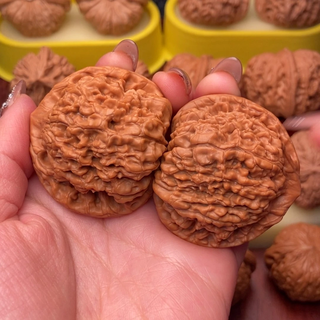 把件文玩核桃47红皮 麒麟 官帽