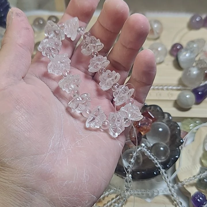 灵***心水晶颈饰未镶嵌shuijing