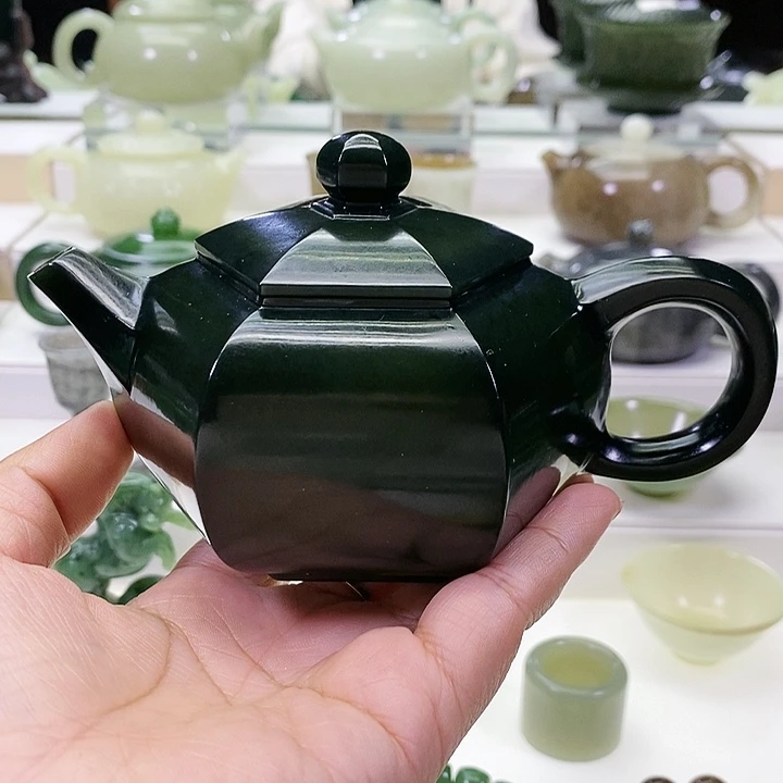 未镶嵌和田玉挂件日**峰茶壶
