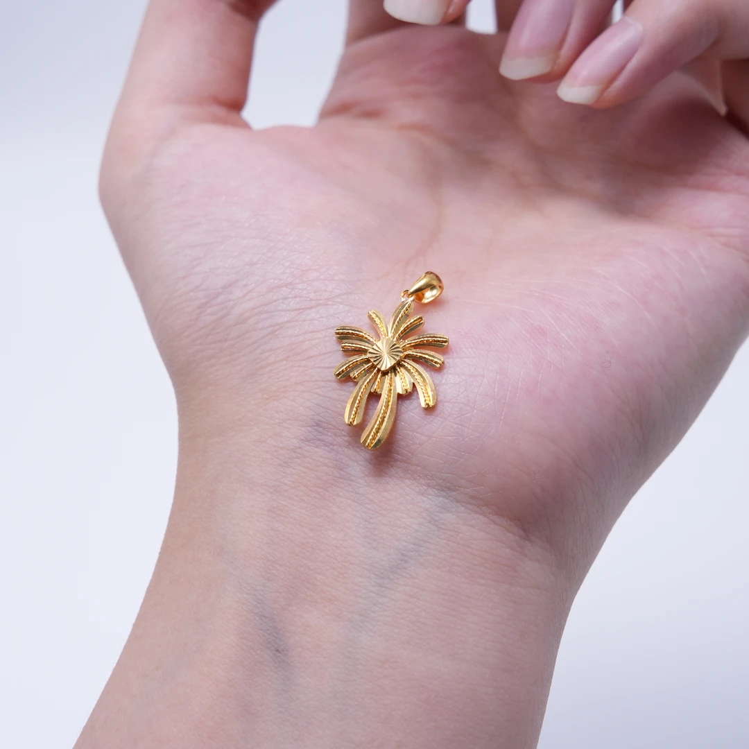 【金吊坠】炫彩烟花吊坠5G黄金足金999轻奢精致经典百搭简约零附加