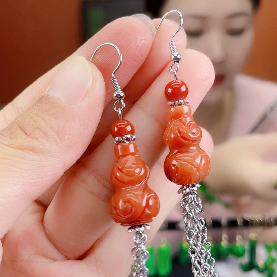 翡翠未镶嵌耳饰饰品