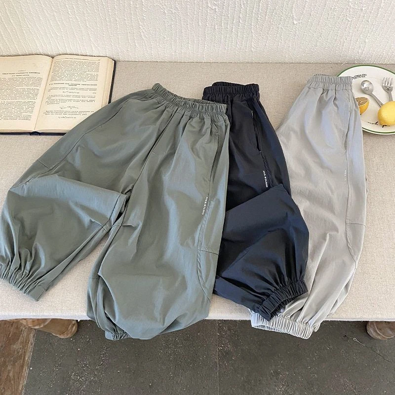 男童防蚊裤儿童裤子夏季薄款透气运动裤小男孩宽松速干休闲长裤