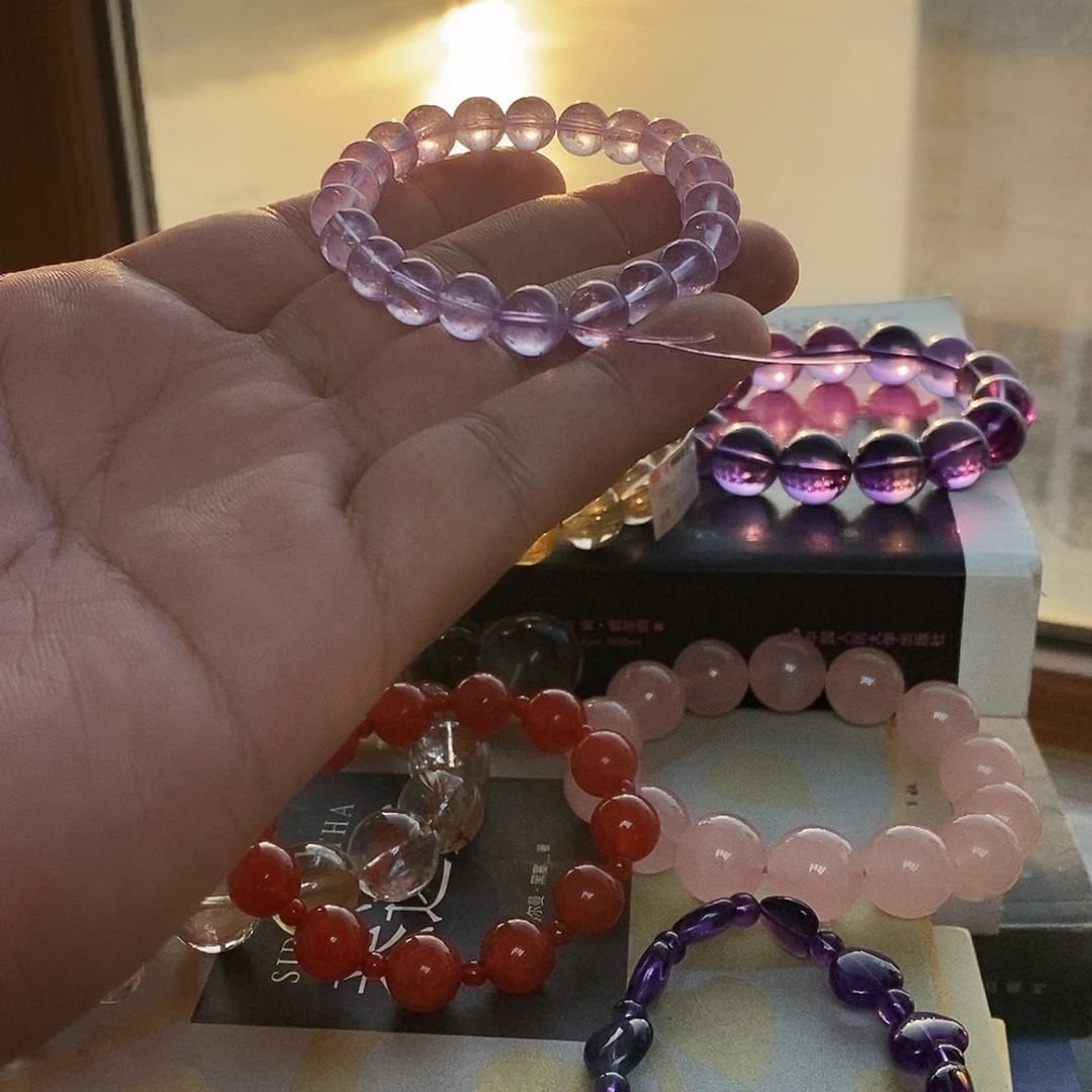 程***合金手链水晶薰衣草阿塞紫水晶