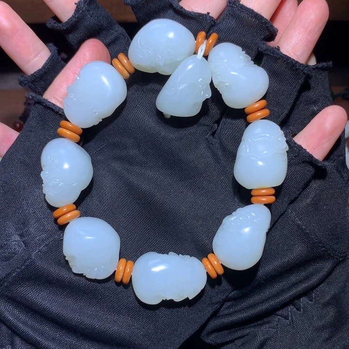 手串未镶嵌和田玉红****6