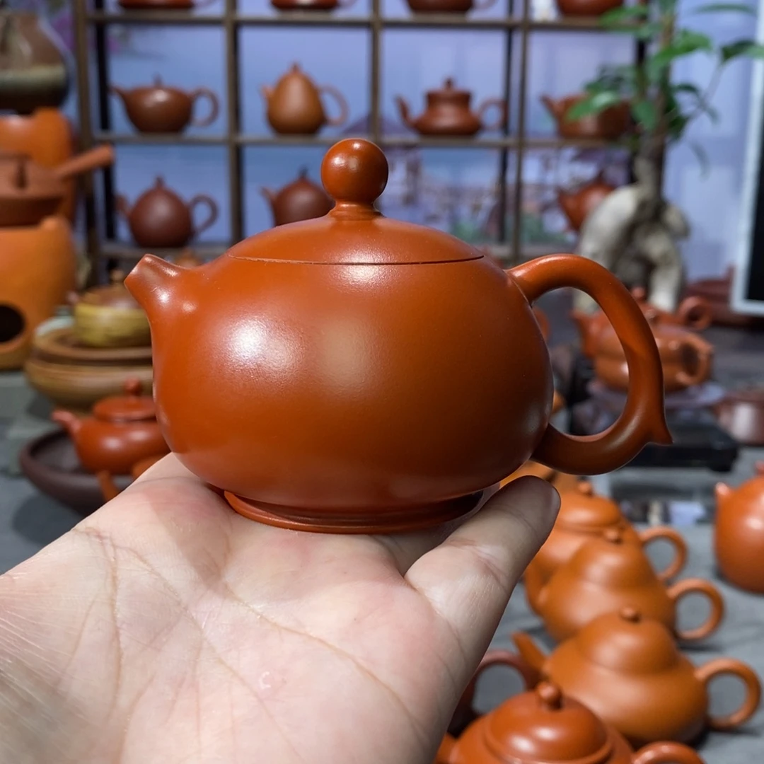 茶壶朱泥荣记大红袍朱泥西施壶110c