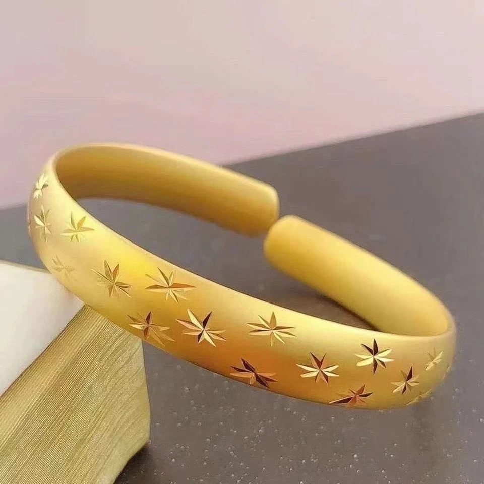 铜合金手镯 不掉色【10n开口满天星手镯】精品首饰时尚百搭可调节