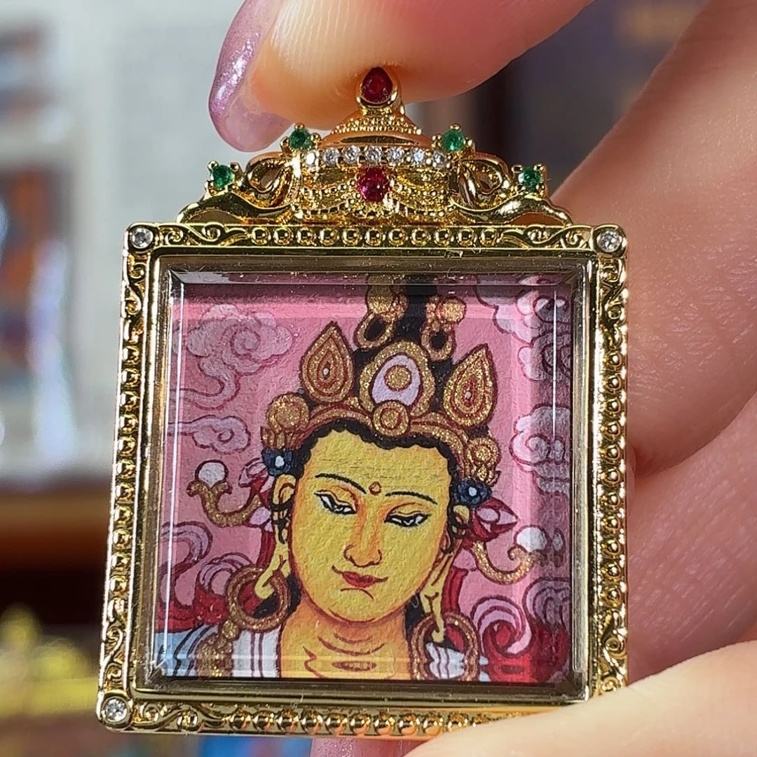 吊坠文殊唐卡20*20mm