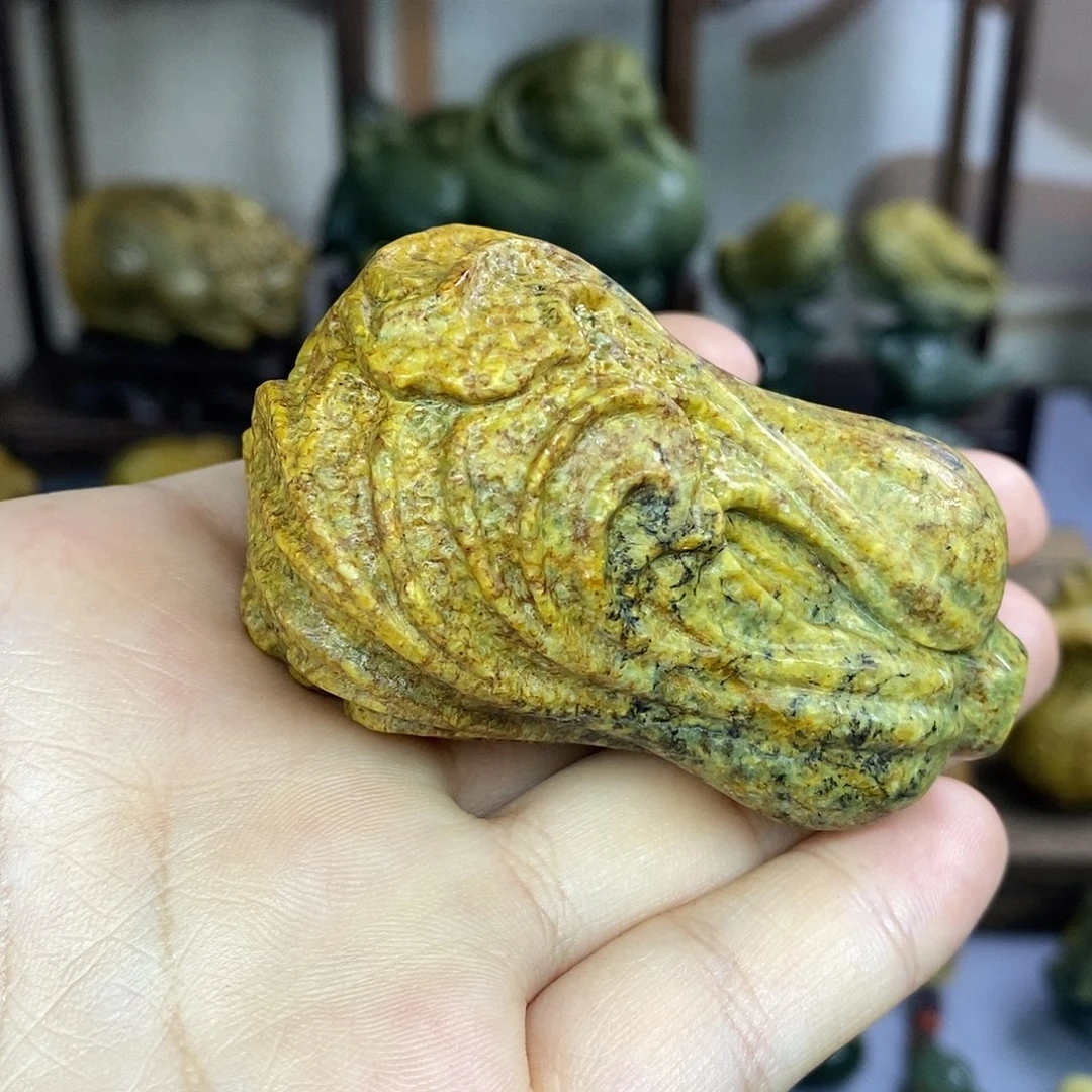 落***山岫岩河磨玉（透闪石质玉）未镶嵌摆件