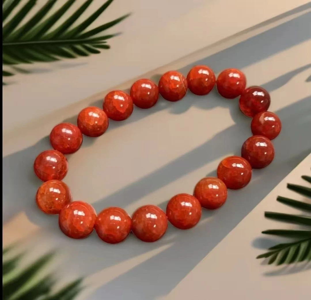 988红玛瑙单圈手串卡8(拍一发一 不配证书)