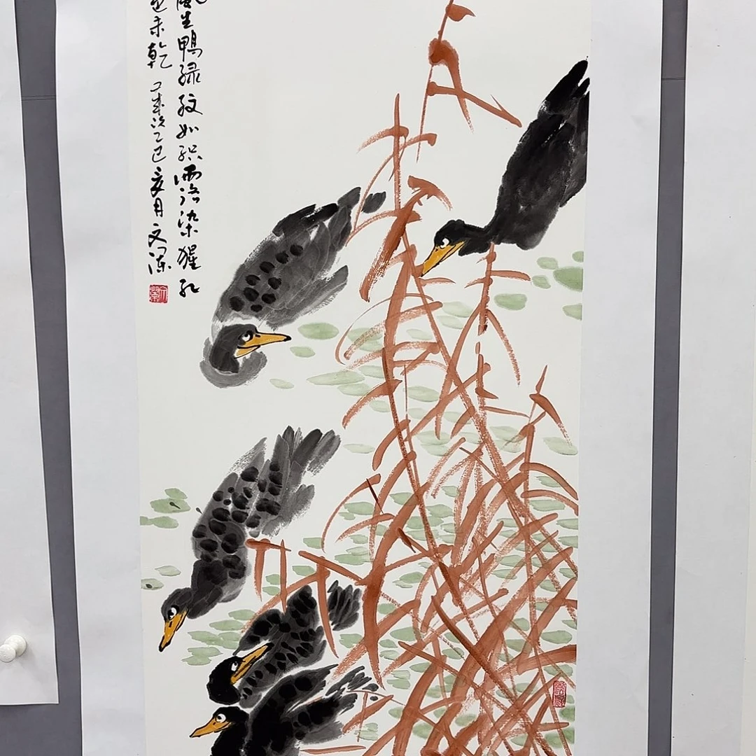 国画艺术家真人手绘