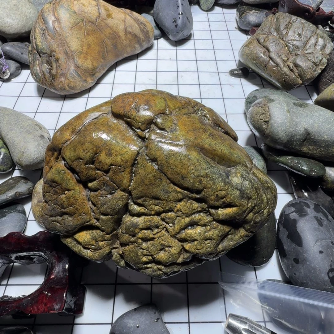 1***恒蛇纹石玉未镶嵌西藏藏玉药王石