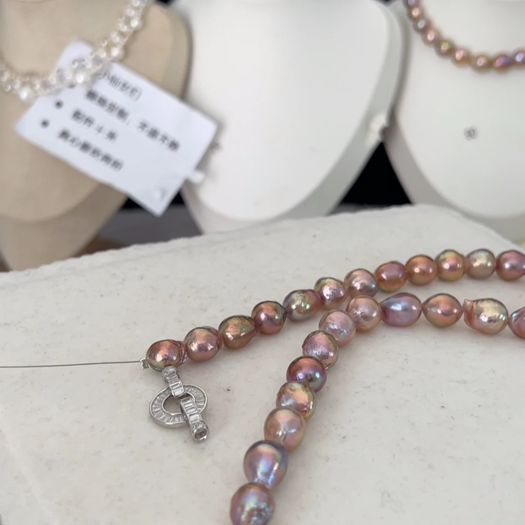 淡水珍珠耳环银S925镶嵌海盐 不退换