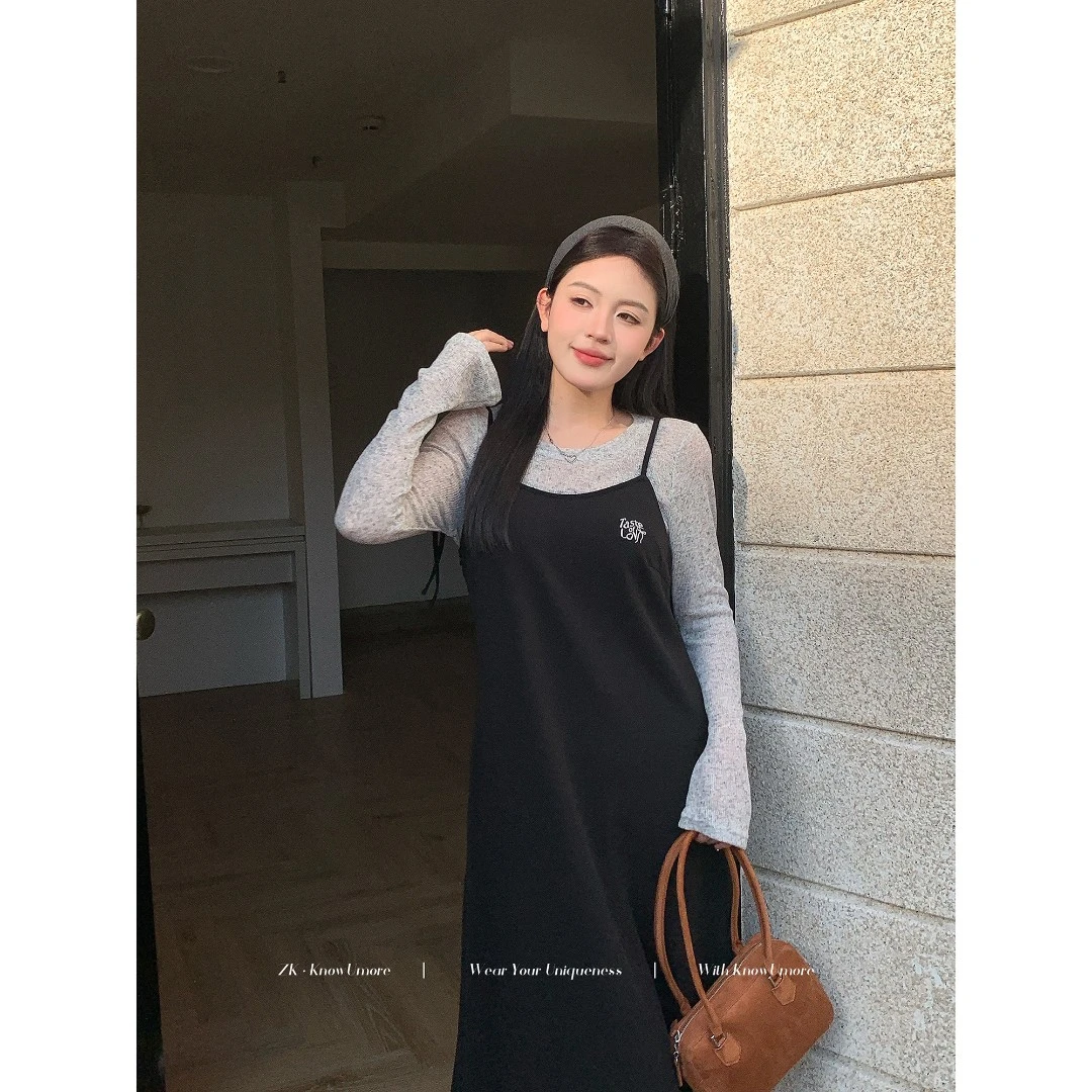 知葵微胖定制【费城情书】春季显瘦休闲慵懒风两件套12244TZ3518