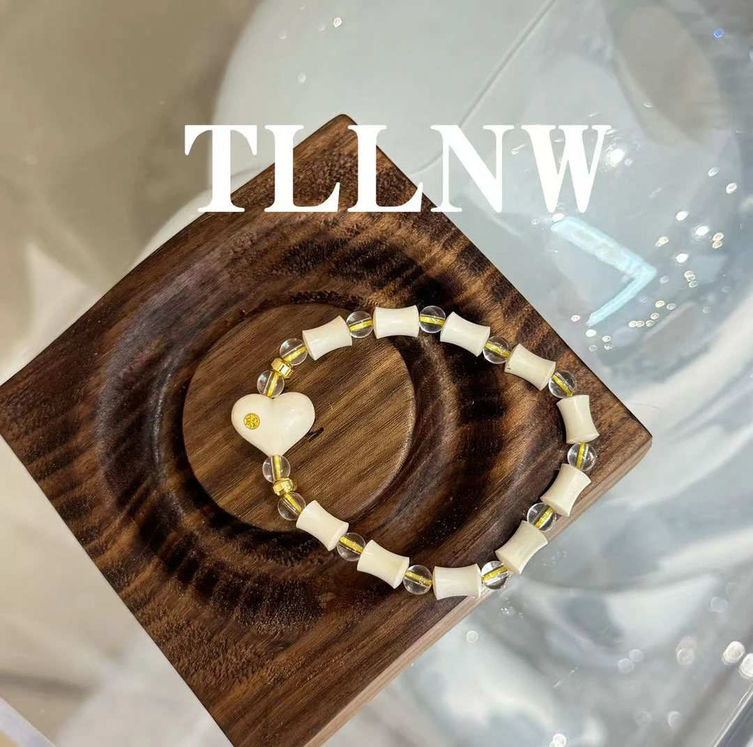 合金锆石手链 牙牙爱心竹节手链