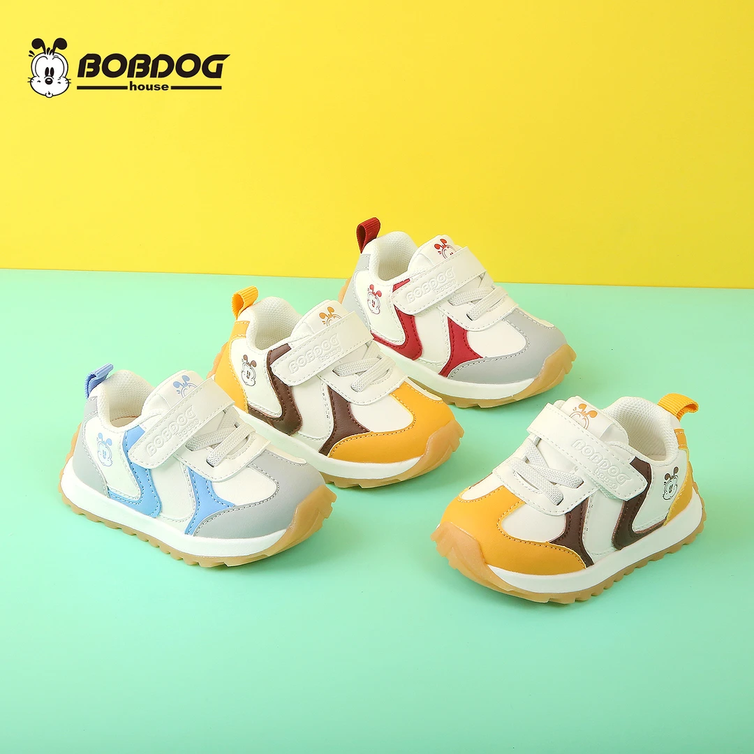 巴布豆【秋季单鞋】新款男女宝儿童休闲软底舒适防滑学步机能鞋1051
