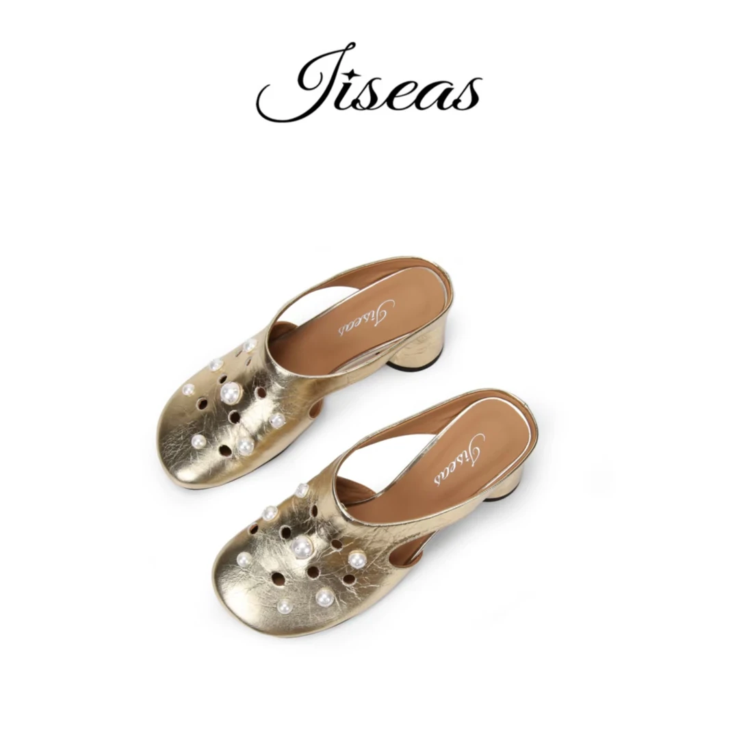 JISEAS/2025夏季新款防滑透气包头女拖凉鞋外穿凉拖15A3085