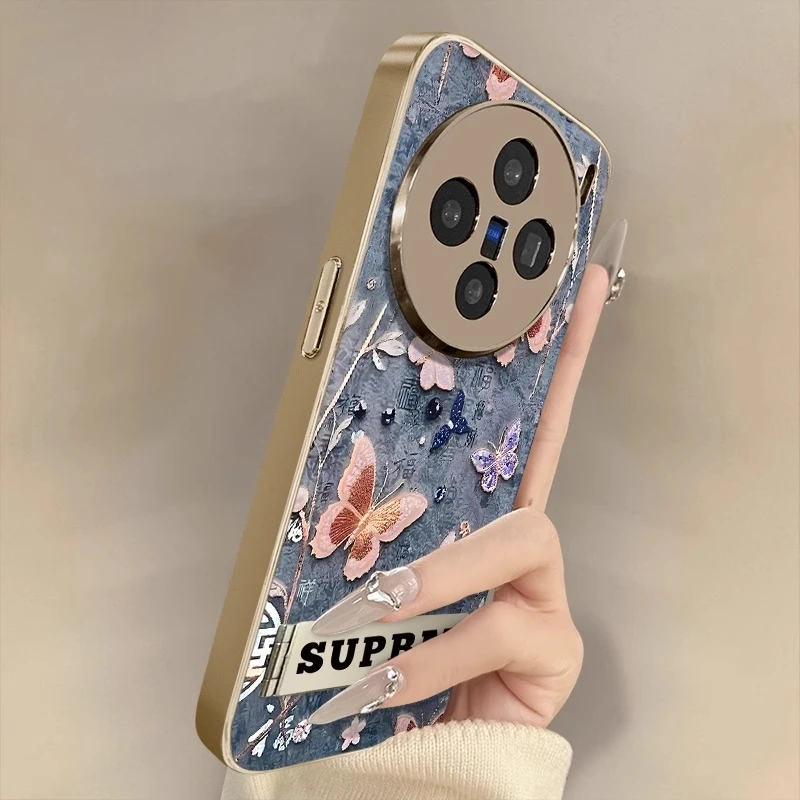 花枝蝴蝶适用vivox200s软胶保护壳x200promini油画风ultra小清新p