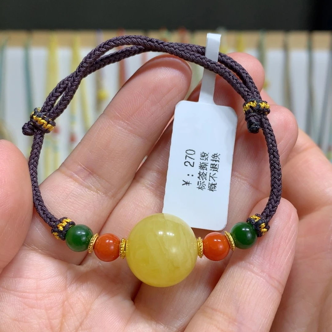 蜜蜡手链未镶嵌16m m