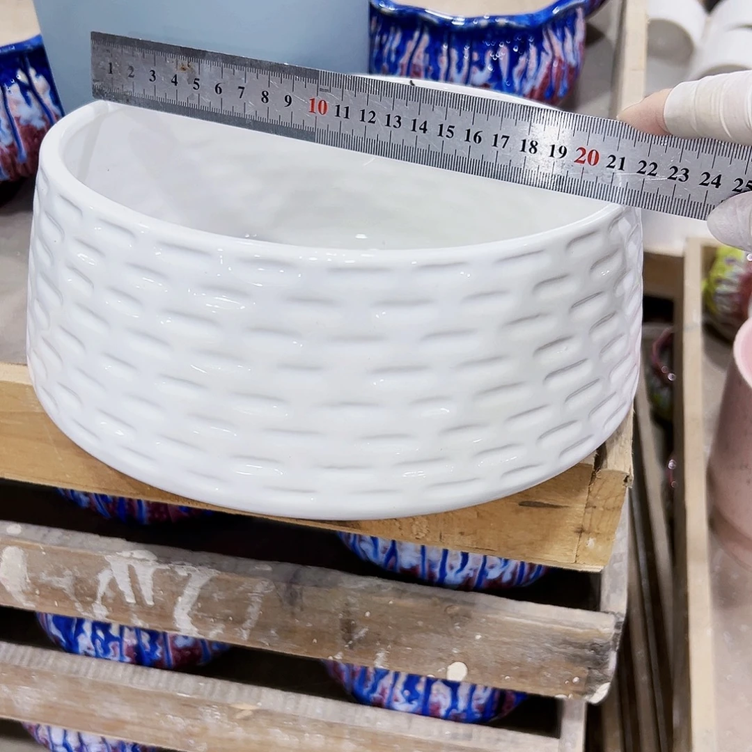 有孔，外贸尾单陶瓷花盆凑单10米包邮