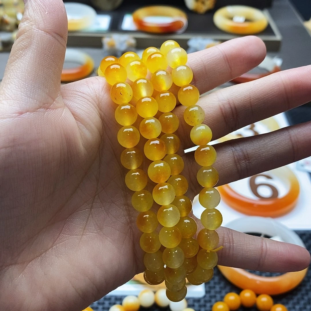石英质玉（黄龙玉）未镶嵌手镯