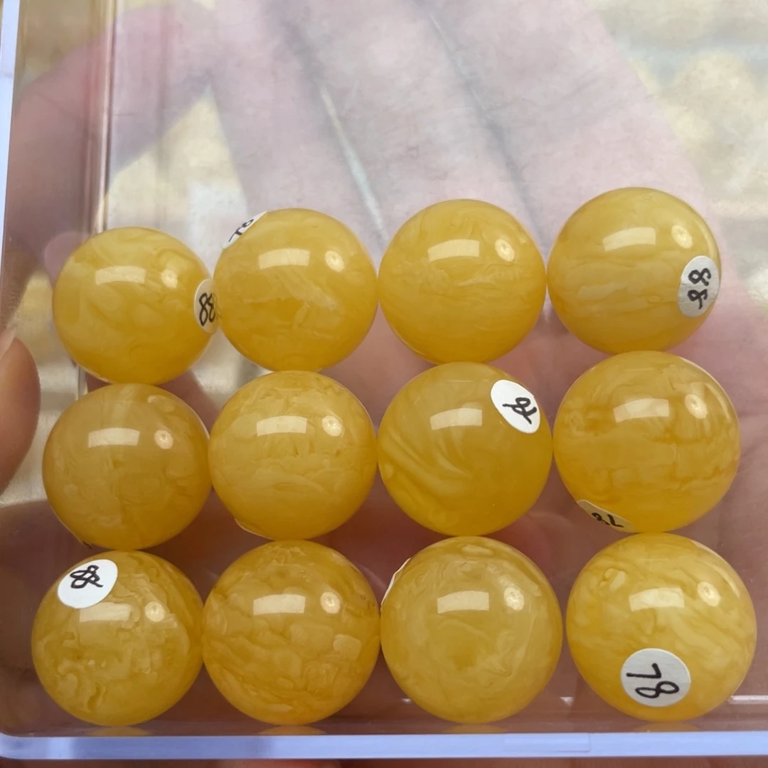 蜜蜡裸石未镶嵌蜜蜡虎皮手串17+