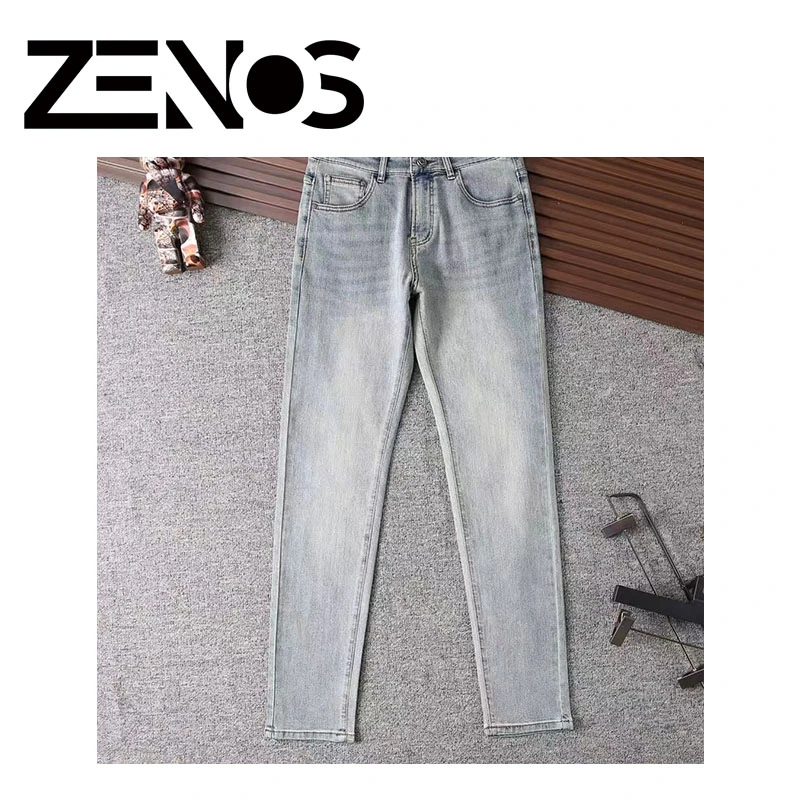 弟清新时尚百搭款轻奢浅牛仔裤（卡码拍小）