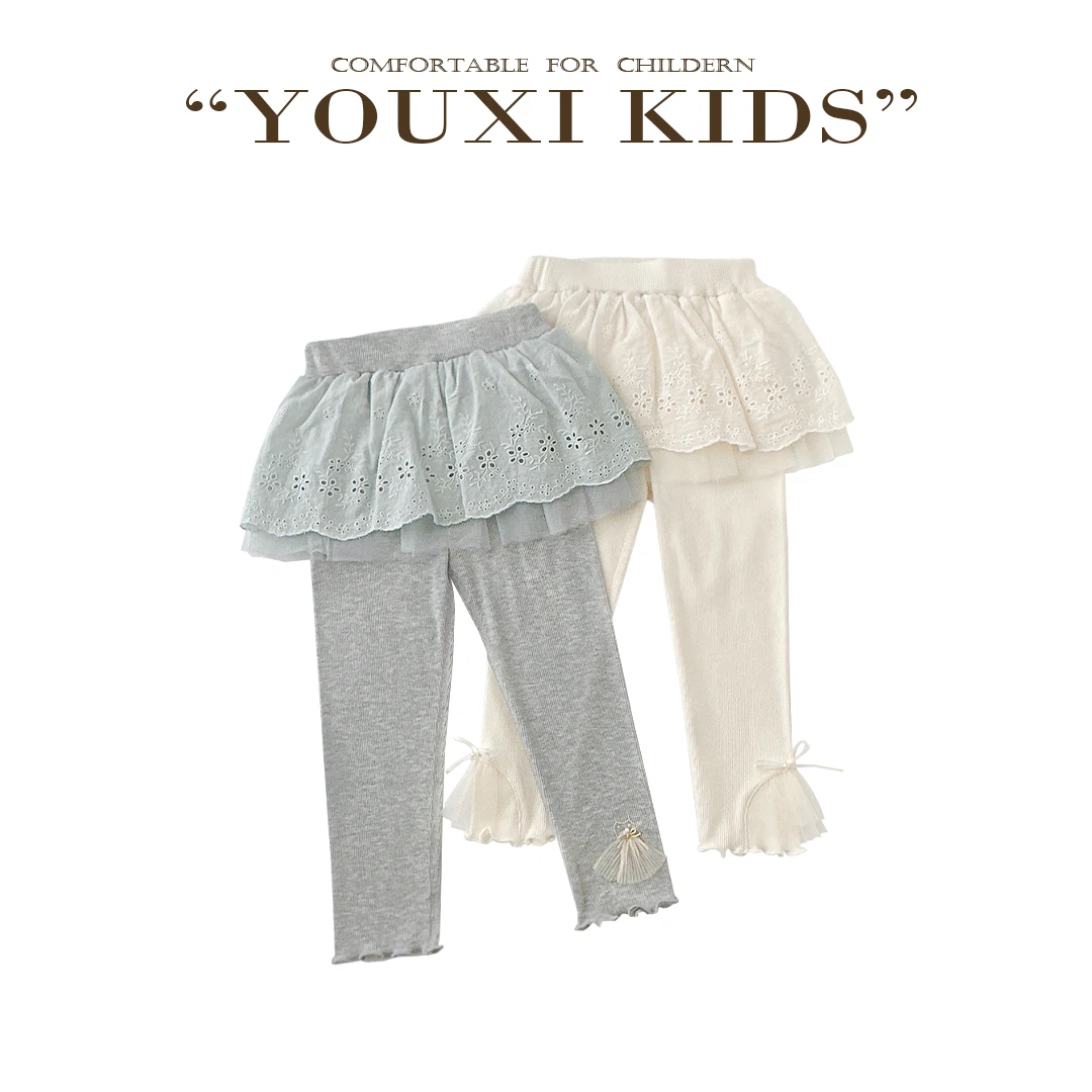 现飞飞家蕾丝裙摆新款夏季蕾丝花边打底裙花边薄款休闲裤脚FF2703