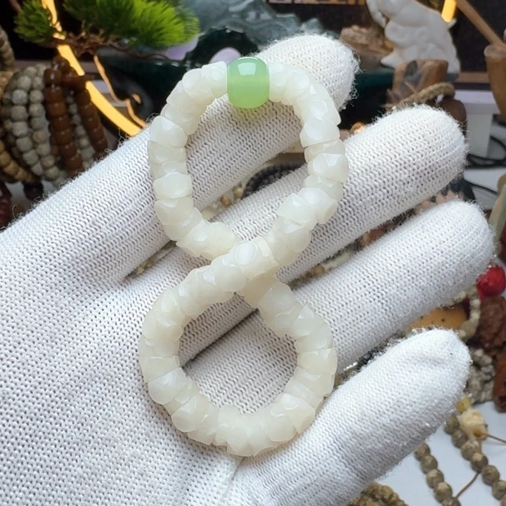 星月菩提手串6号车尺寸8菩提根玛尼墩单圈