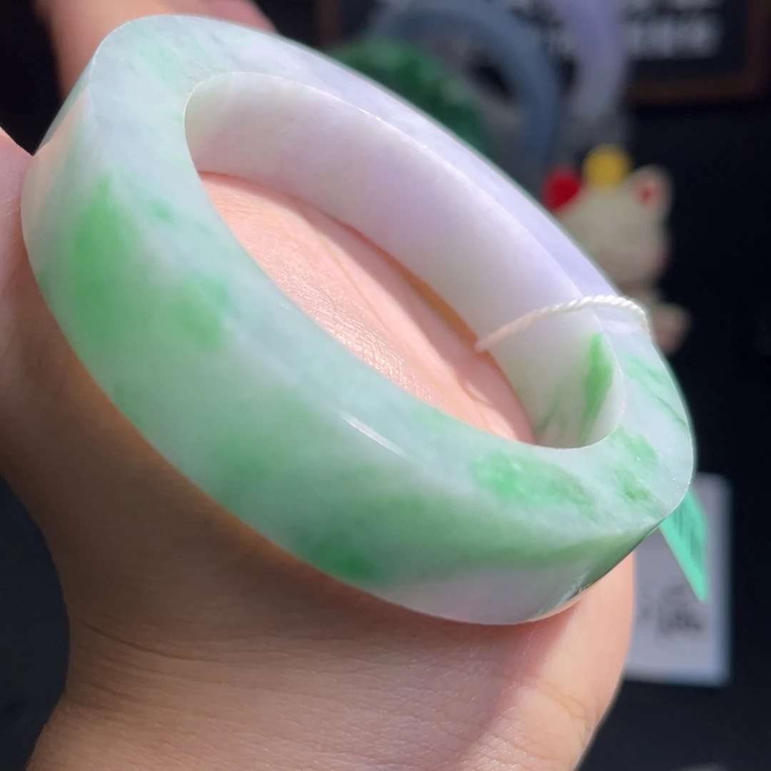 定制翡翠未镶嵌翡翠手镯定制不退不换52-56