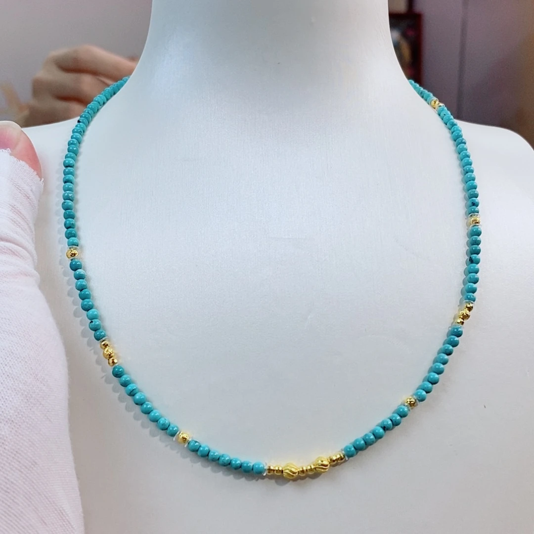 18K金镶嵌绿松石珠宝奇石