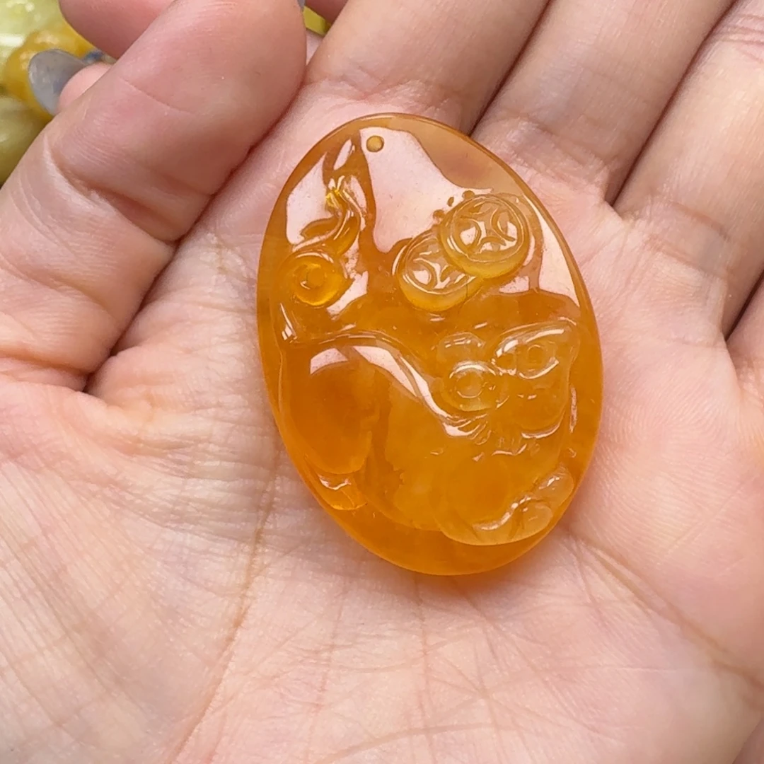 琥珀颈饰未镶嵌吊坠