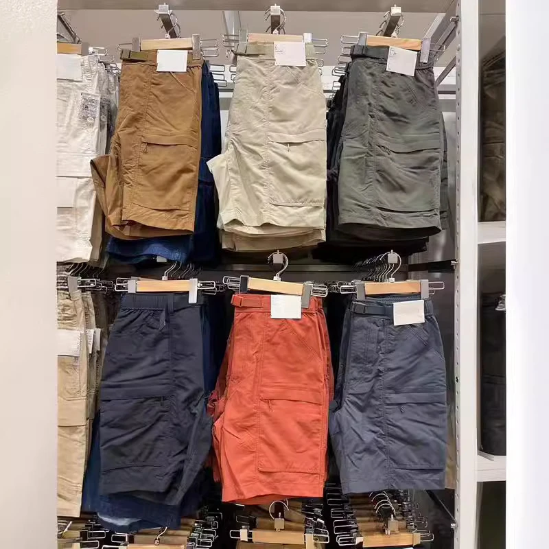 日单男女装夏季尼龙休闲短裤运动中裤户外露营机能工装裤M463870