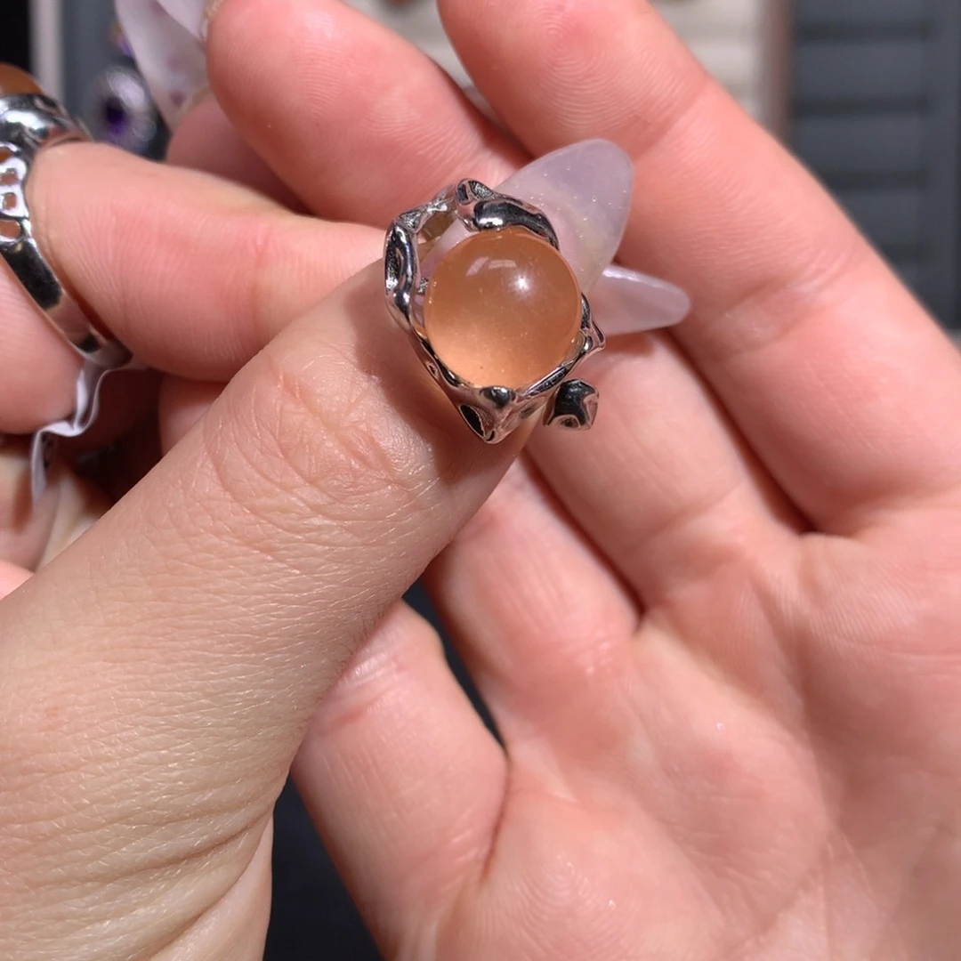 【闪购商品】水晶戒指银S925镶嵌青****爷戒指