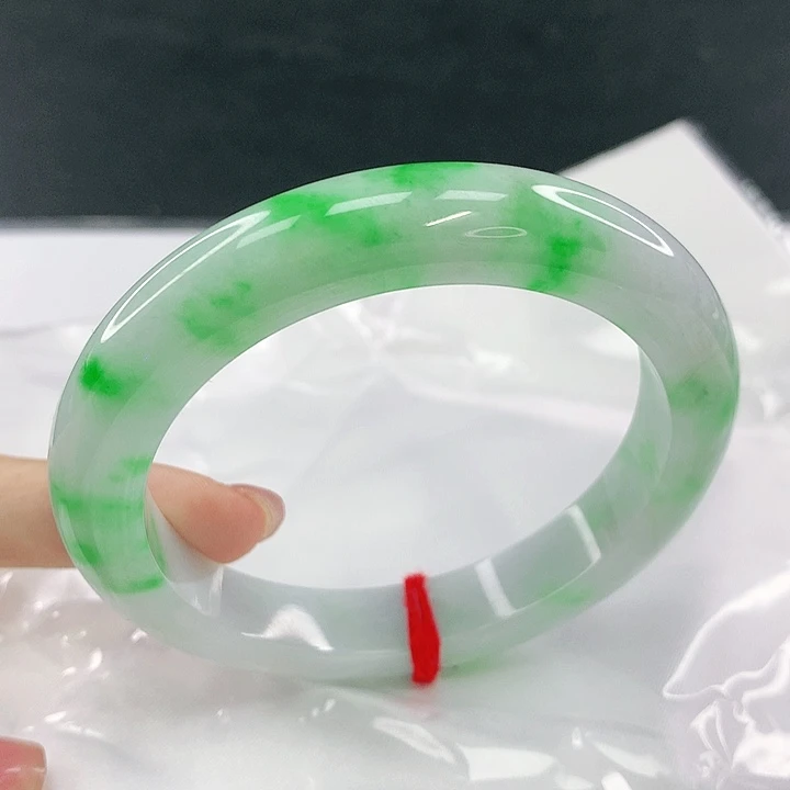 翡翠未镶嵌手镯圈60，03021