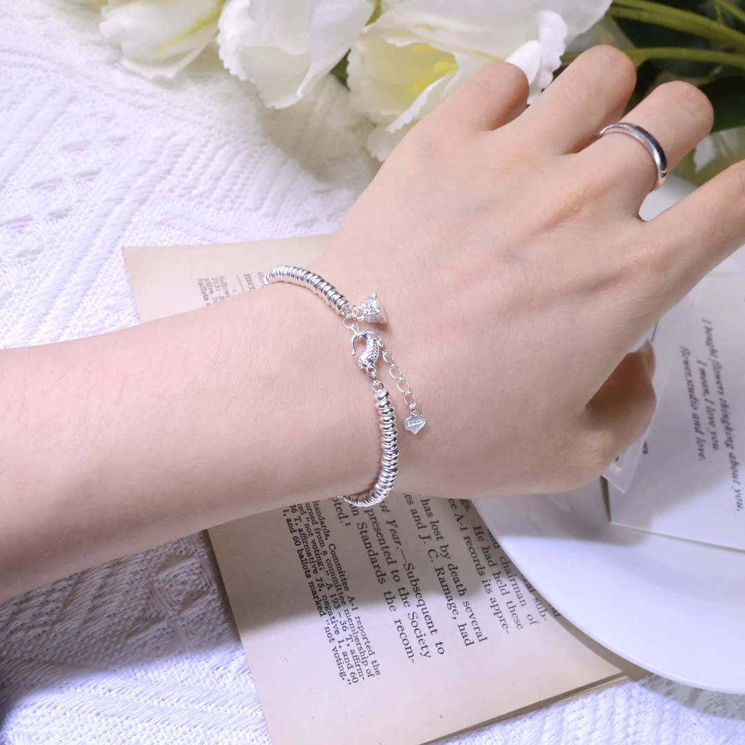 足银手链 「定盘星」010056轻奢时尚百搭气质999足银