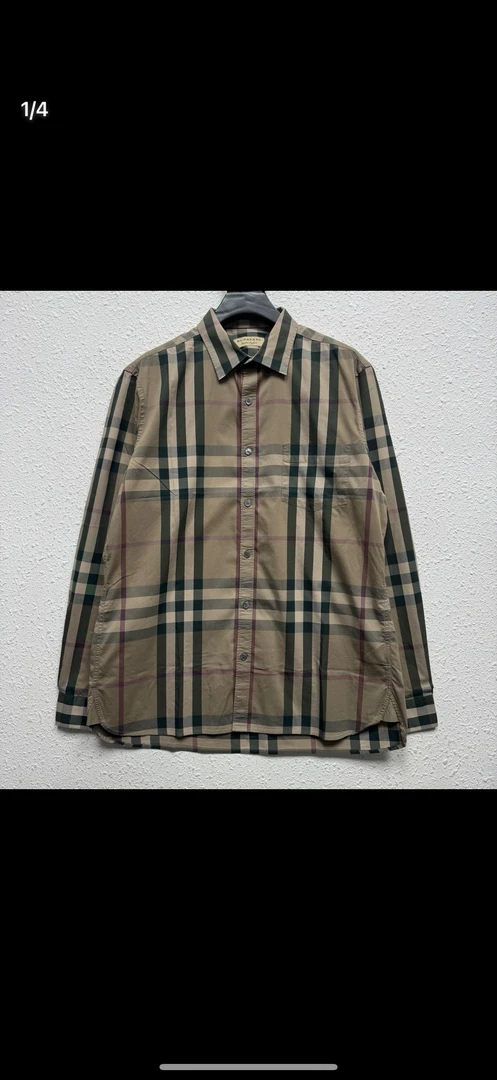 95新 BURBERRY/博柏利 Burberry 粗格纹衬衫 尺码/XL DY11594
