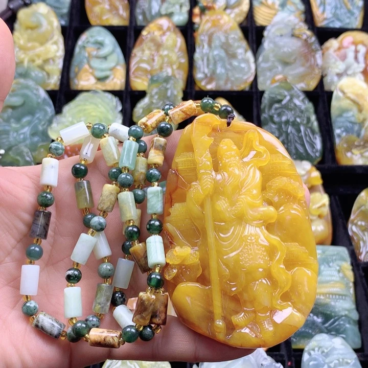 岫玉挂坠未镶嵌海****饰挂坠