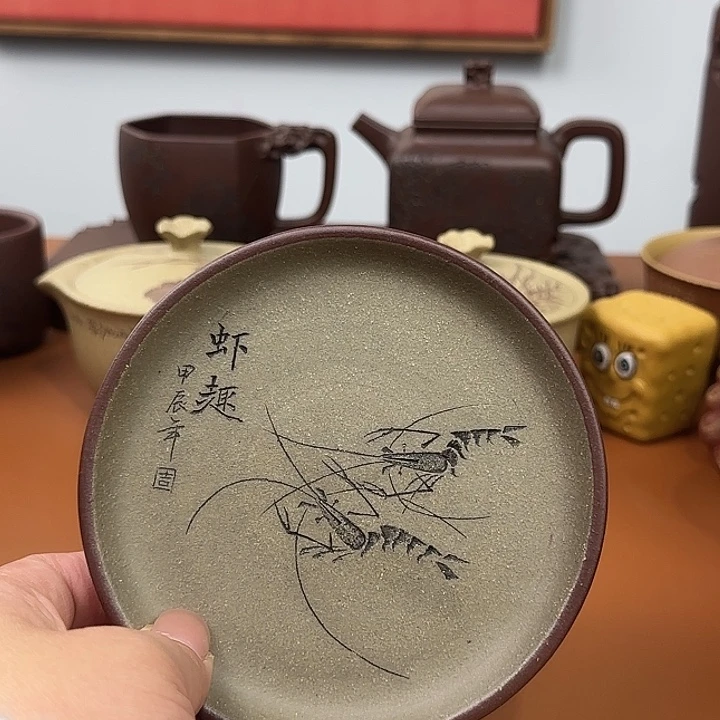 宜兴紫砂杯垫壶承