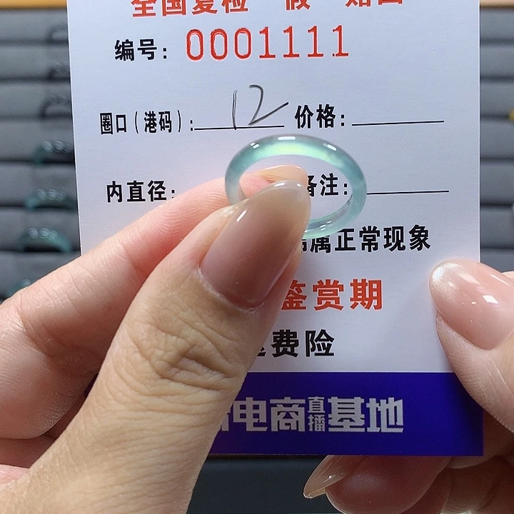 未镶嵌戒圈翡翠1111