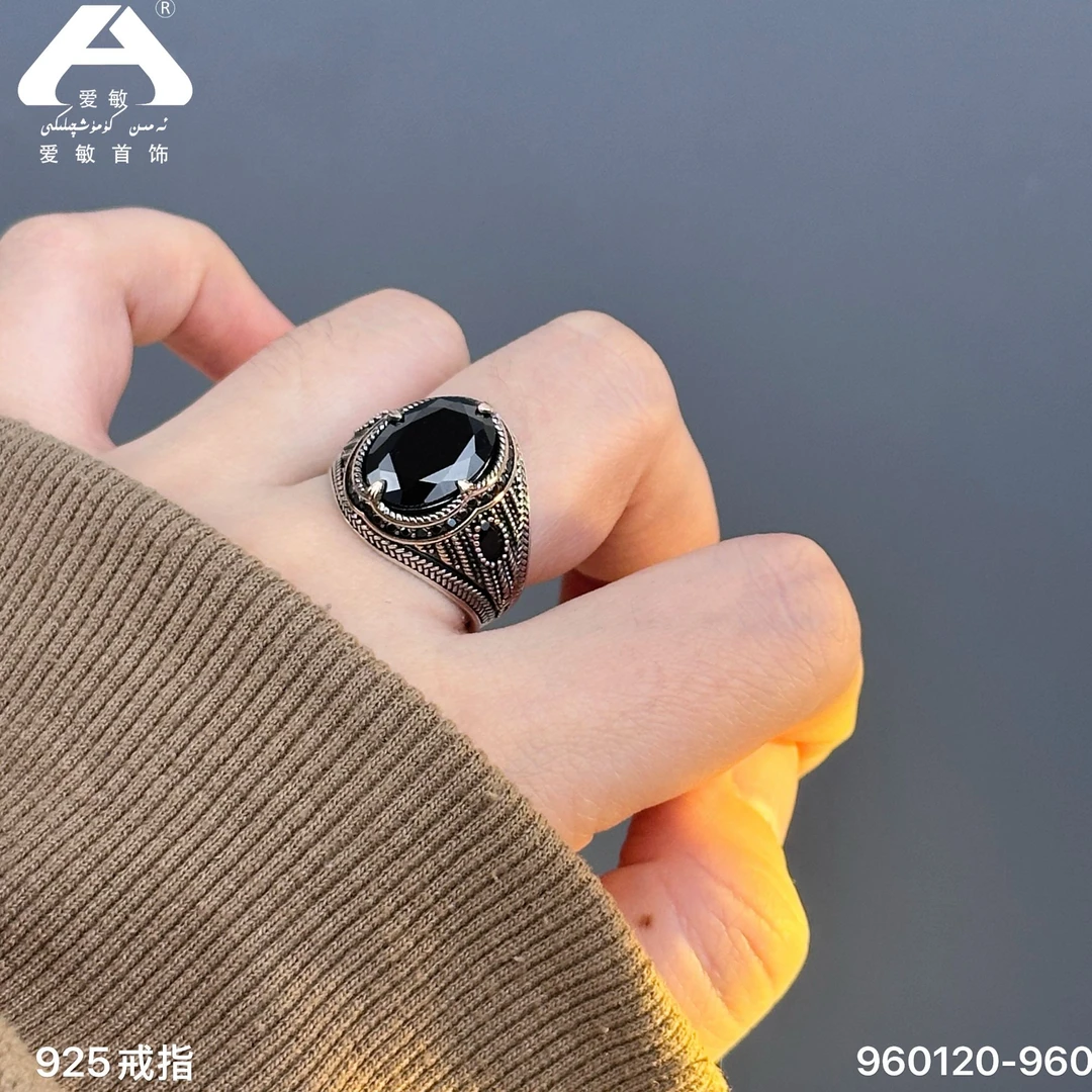 925银仿珍珠戒指 爱敏首饰戒指960120