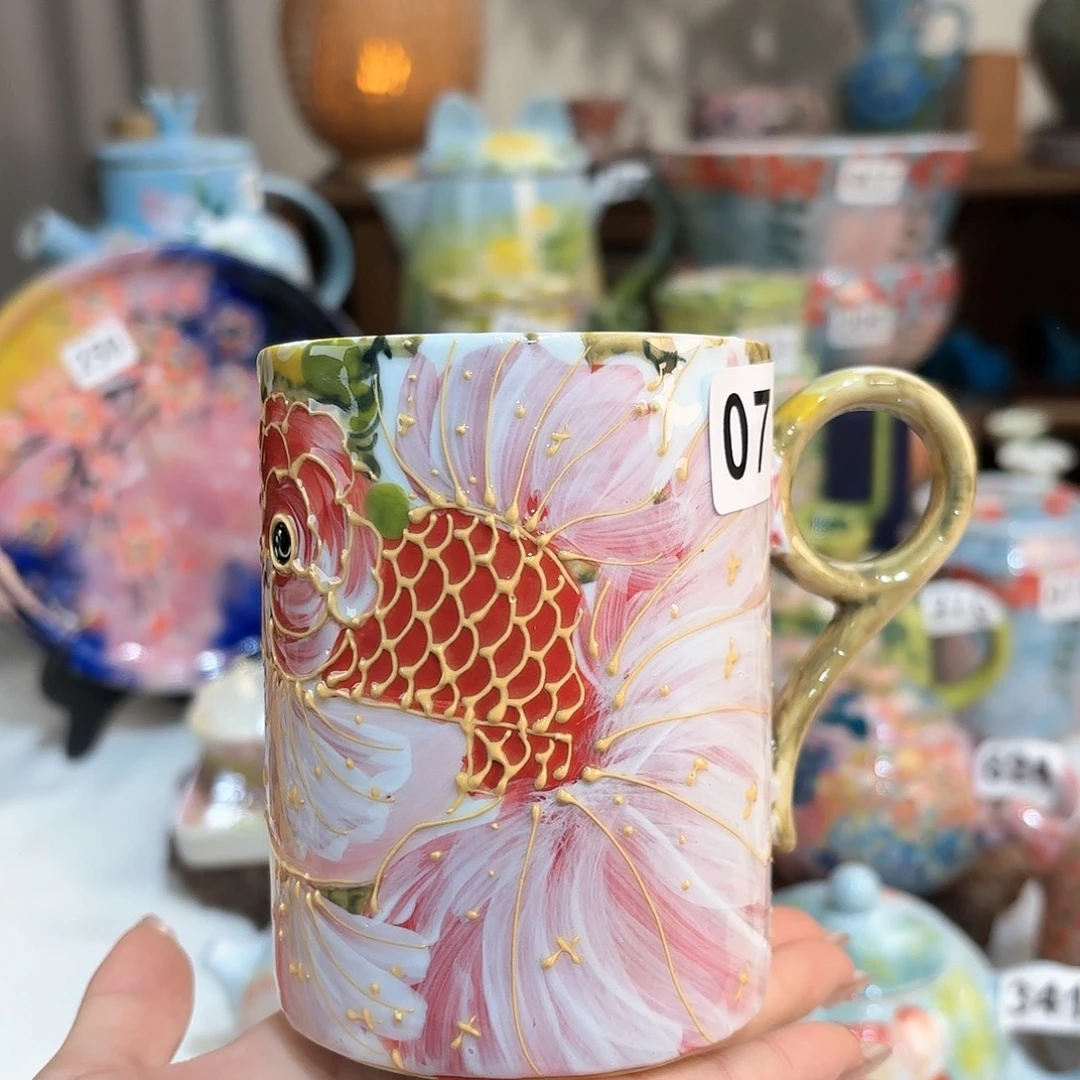 景德镇手绘高温釉下彩陶瓷茶具