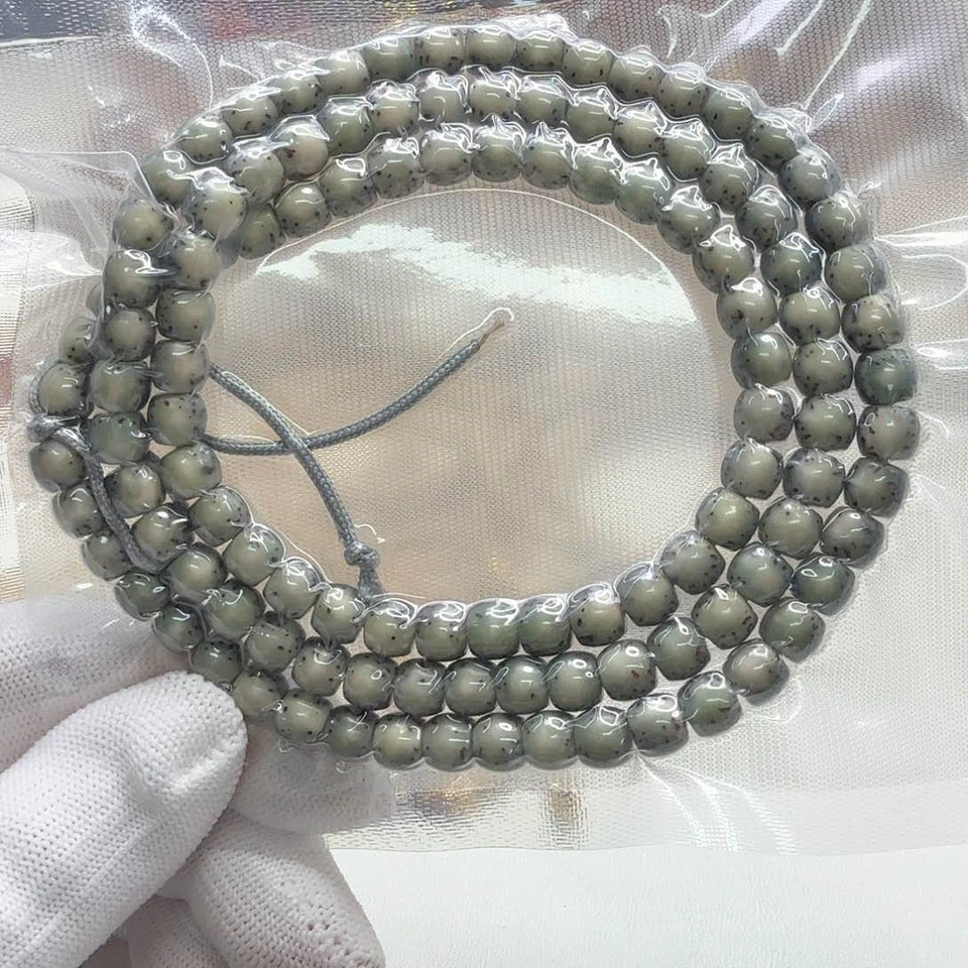 星月菩提手串18梵天糯冰绿幽灵针尖星河豚7左右108