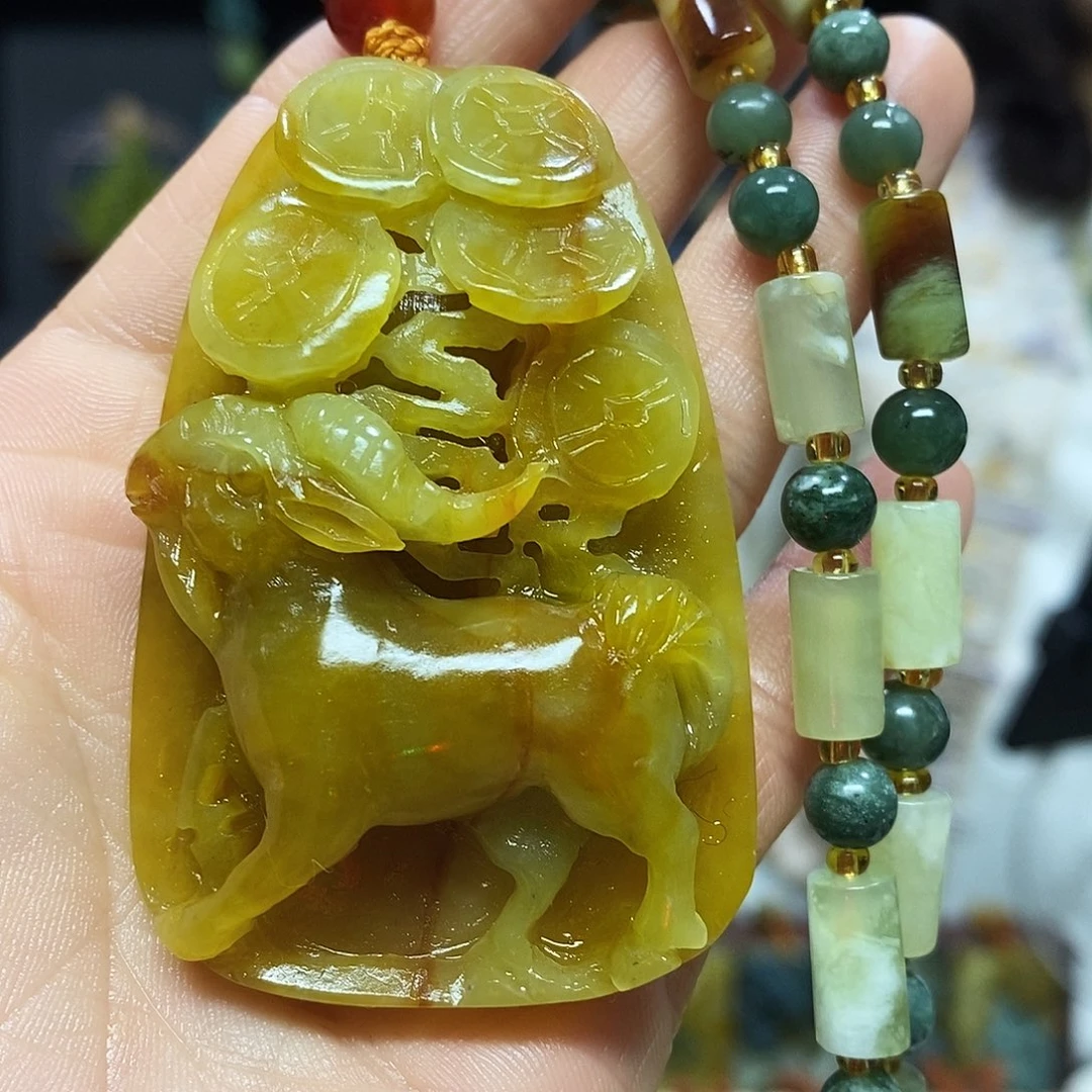 未镶嵌岫玉挂件吊坠