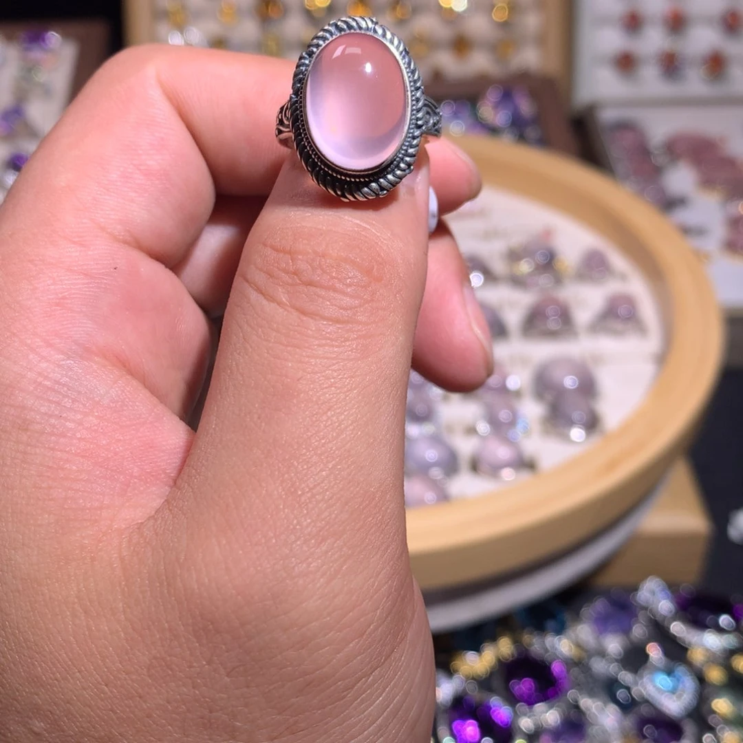 【闪购商品】水晶戒指银S925镶嵌戒指