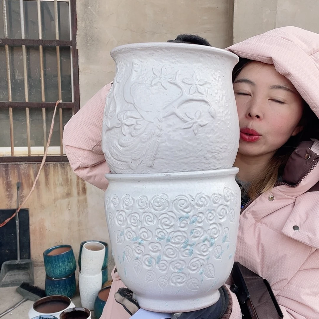 红陶王嫂花盆0213-465