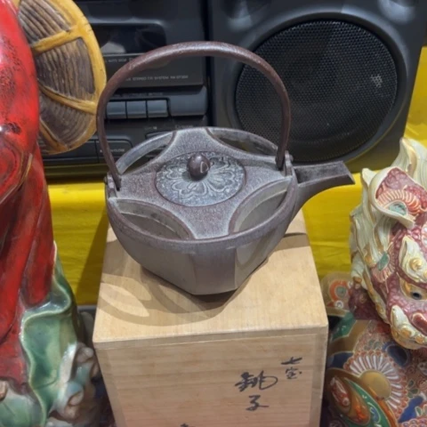 蜜安罐瓷香炉锡茶则