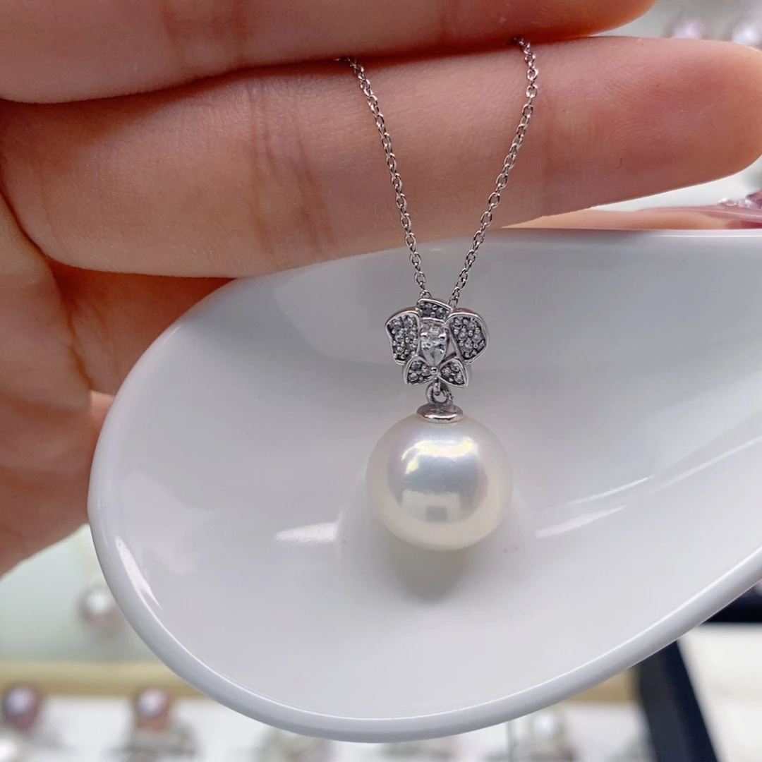 淡水珍珠银S925镶嵌颈饰